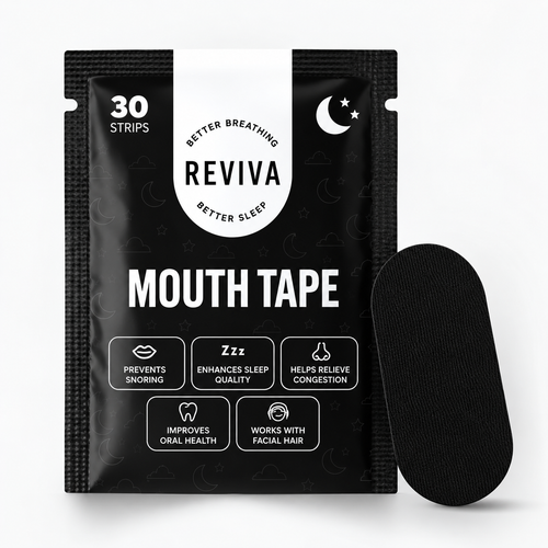 Reviva Mouth Tape single package with black strip