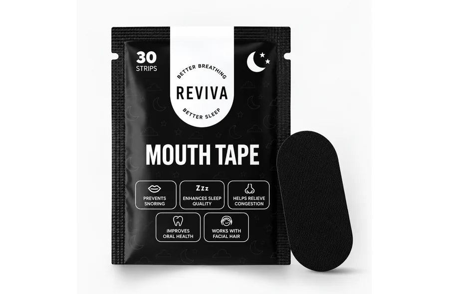 Reviva Mouth Tape single package with black strip