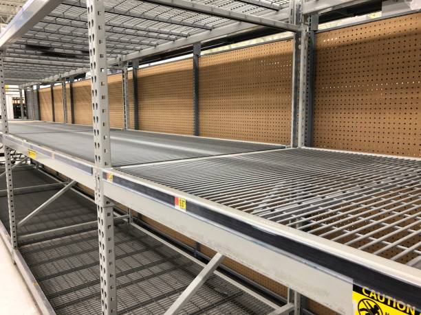 Empty store shelves